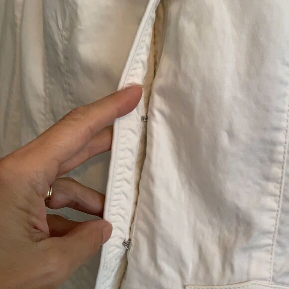 Off white Nehru collar cotton jacket - Picture 4 of 12